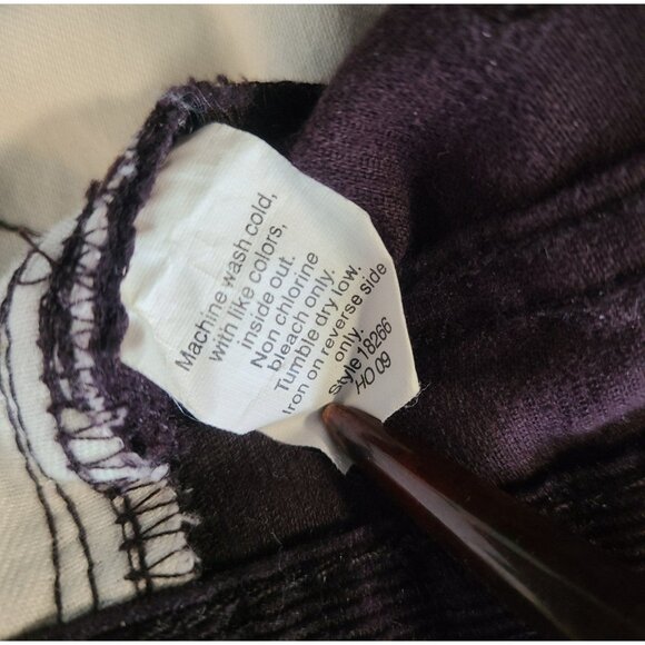 J Crew Corduroy Pants Women 27 Purple Straight Mid Rise - Picture 10 of 10